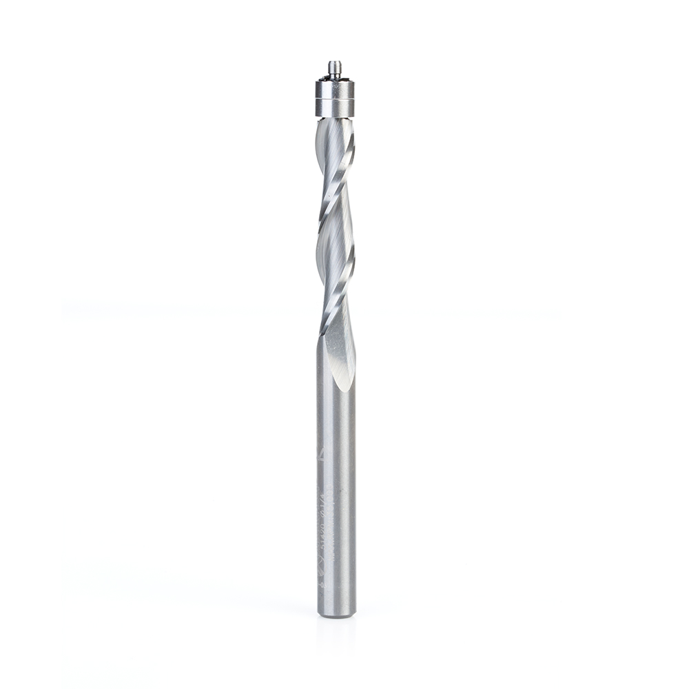 Amana 51420 Solid Carbide Aluminum Cutting Flush Trim Spiral Up-Cut 1/4 Dia x 1-1/4 x 1/4 Inch Shank