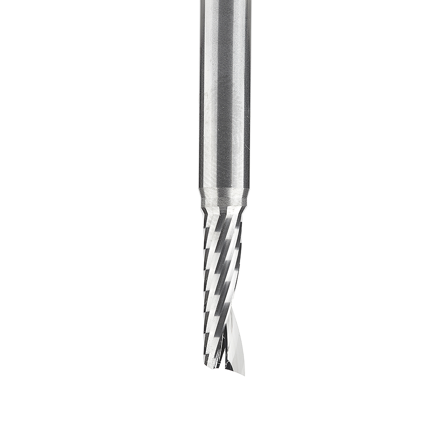 Amana 51424 Solid Carbide CNC Spiral 'O' Single Flute, Plastic Cutting 7/32 Dia x 3/4 x 1/4 Shank x 2-1/2 Inch Long Up-Cut