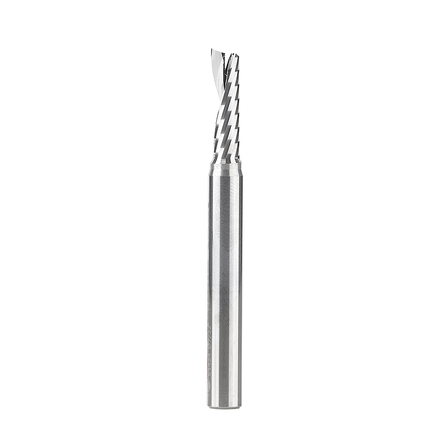 Amana 51424 Solid Carbide CNC Spiral 'O' Single Flute, Plastic Cutting 7/32 Dia x 3/4 x 1/4 Shank x 2-1/2 Inch Long Up-Cut