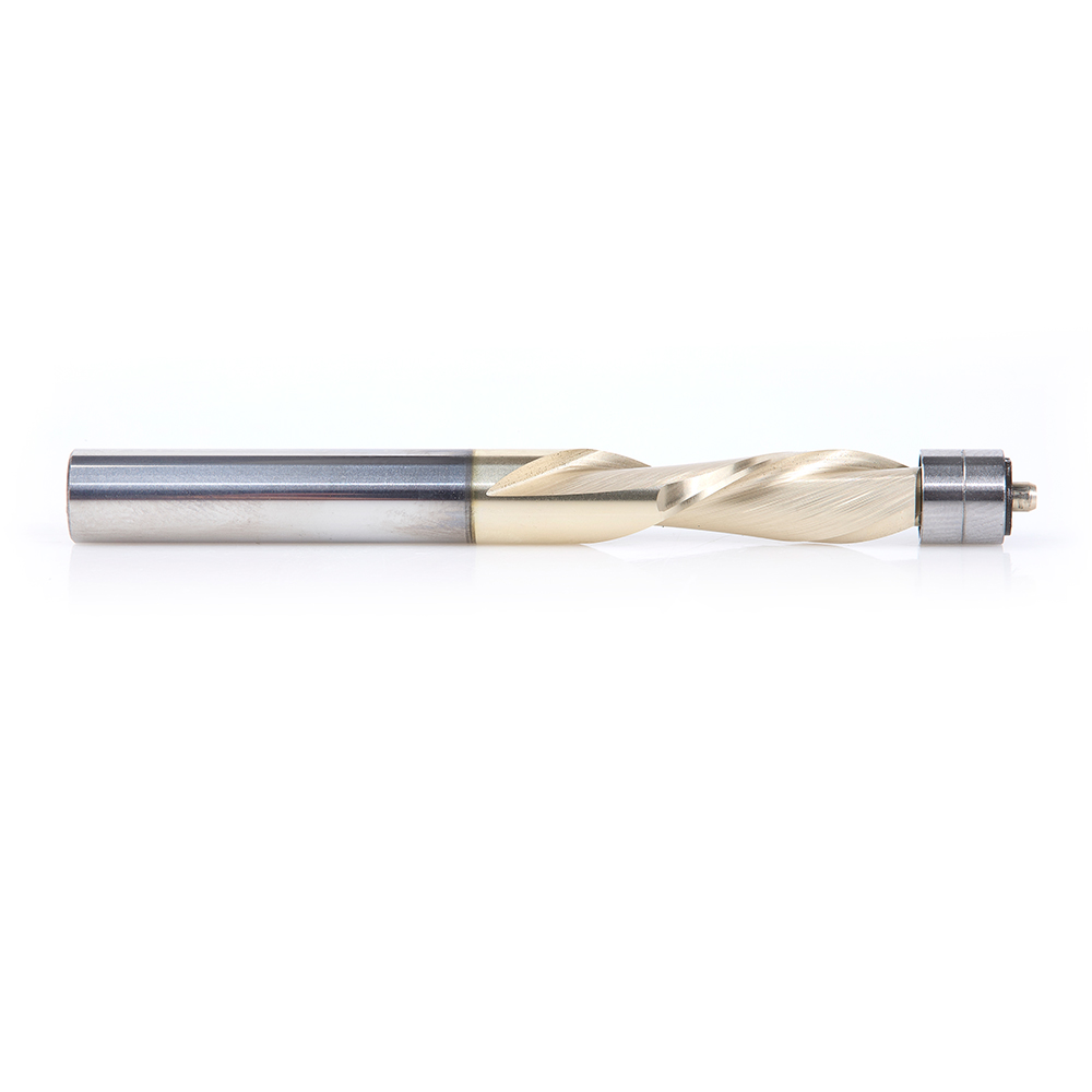 Amana 51430-Z Solid Carbide InVectra Aluminum Laminate Trim ZrN Coated 1/4 Dia x 5/8 x 1/4 Inch Shank