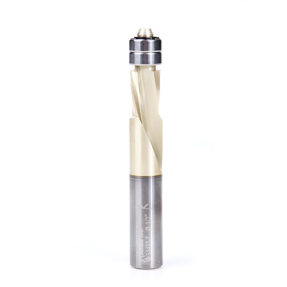 Amana 51432-Z Solid Carbide InVectra Aluminum Laminate Trim Zrn Coated 1/2 Dia x 5/8 x 1/2 Inch Shank