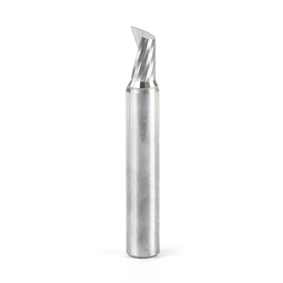 Amana 51457 Solid Carbide CNC Spiral 'O' Single Flute, Aluminum Cutting 11/32 Dia x 9/16 x 3/8 Shank x 2-1/2 Inch Long Up-Cut Router Bit with Mirror Finish