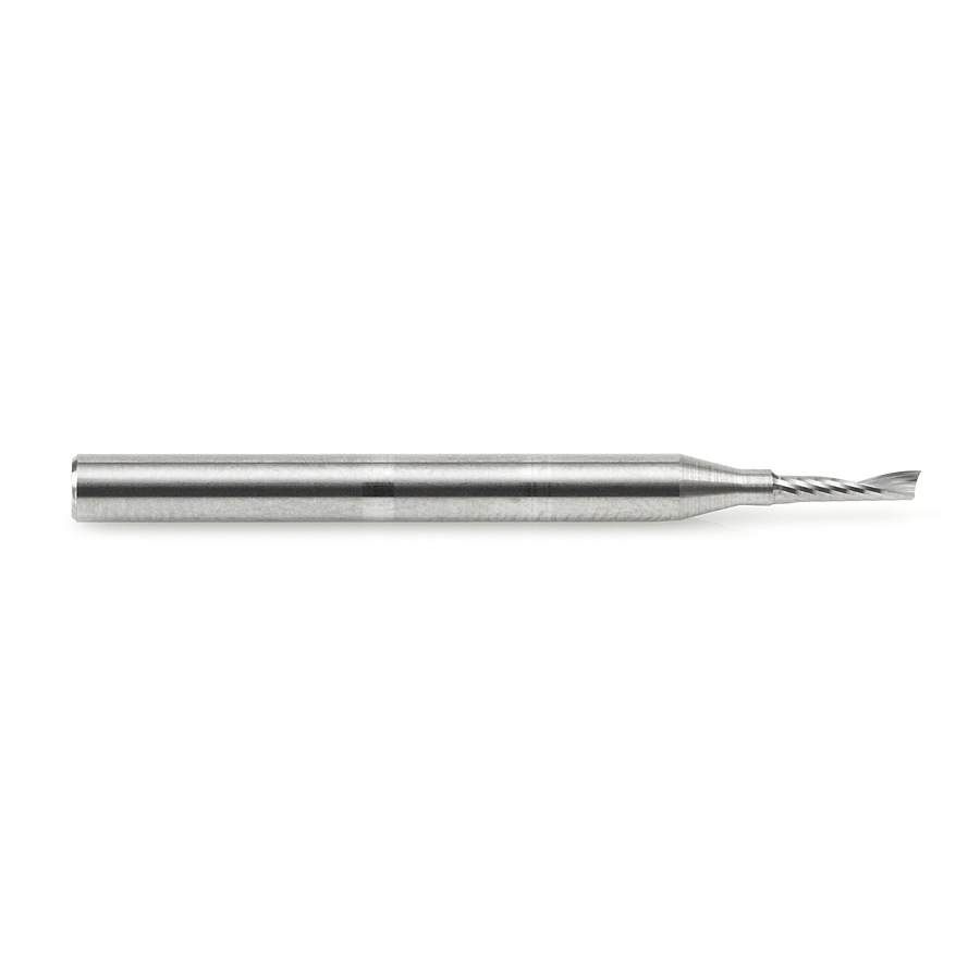 Amana 51470 Solid Carbide CNC Spiral 'O' Single Flute, Aluminum Cutting 1/16 Dia x 1/4 x 1/8 Shank x 1-1/2 Inch Long Up-Cut Router Bit