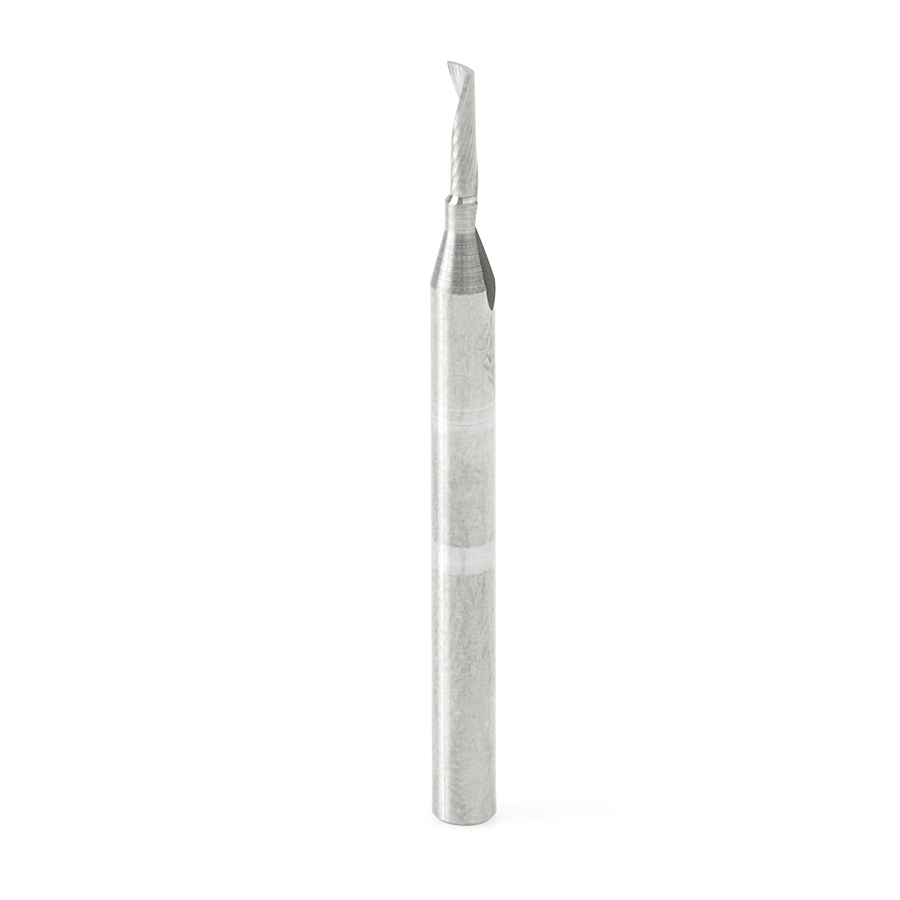 Amana 51470 Solid Carbide CNC Spiral 'O' Single Flute, Aluminum Cutting 1/16 Dia x 1/4 x 1/8 Shank x 1-1/2 Inch Long Up-Cut Router Bit
