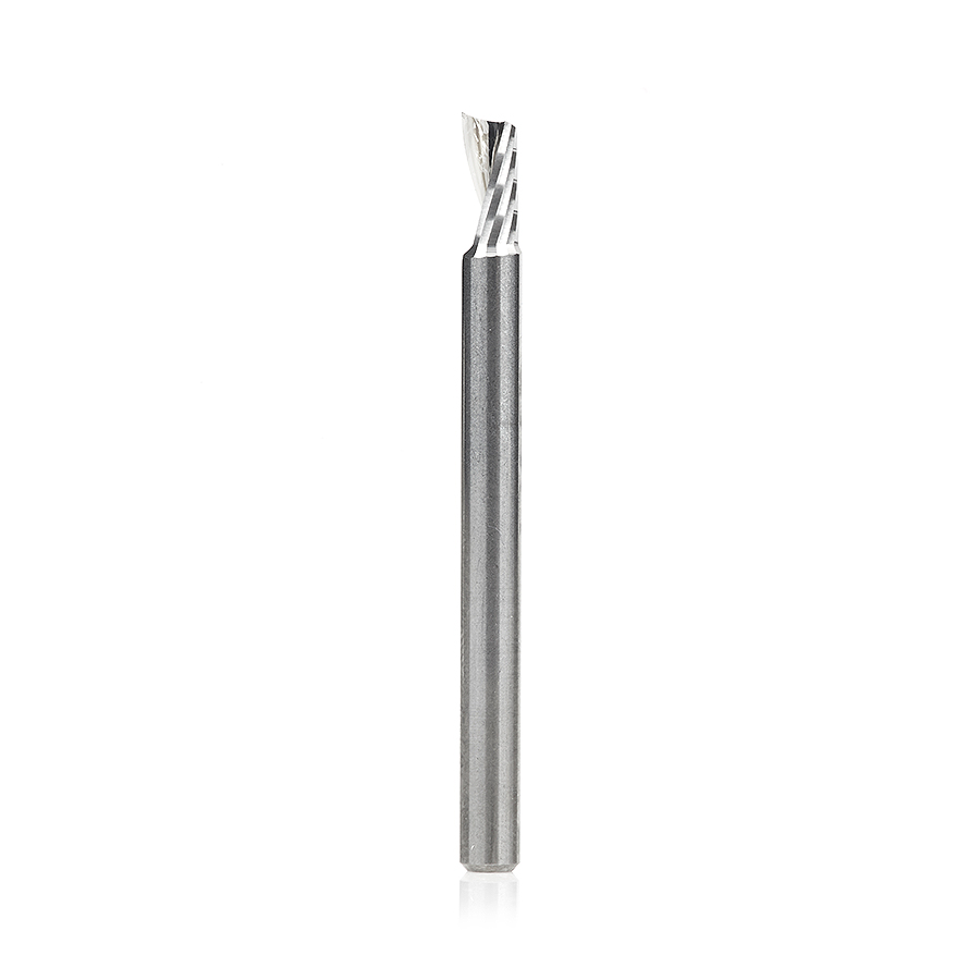 Amana 51471 Solid Carbide CNC Spiral 'O' Single Flute, Aluminum Cutting 1/8 Dia x 1/4 x 1/8 Shank x 1-1/2 Inch Long Up-Cut Router Bit