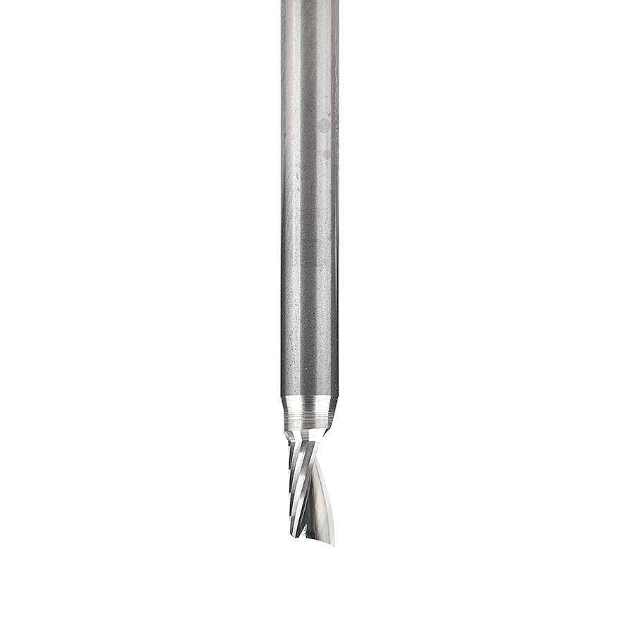 Amana 51473 Solid Carbide CNC Spiral 'O' Single Flute, Aluminum Cutting 5/32 Dia x 5/16 x 3/16 Shank x 2 Inch Long Up-Cut Router Bit
