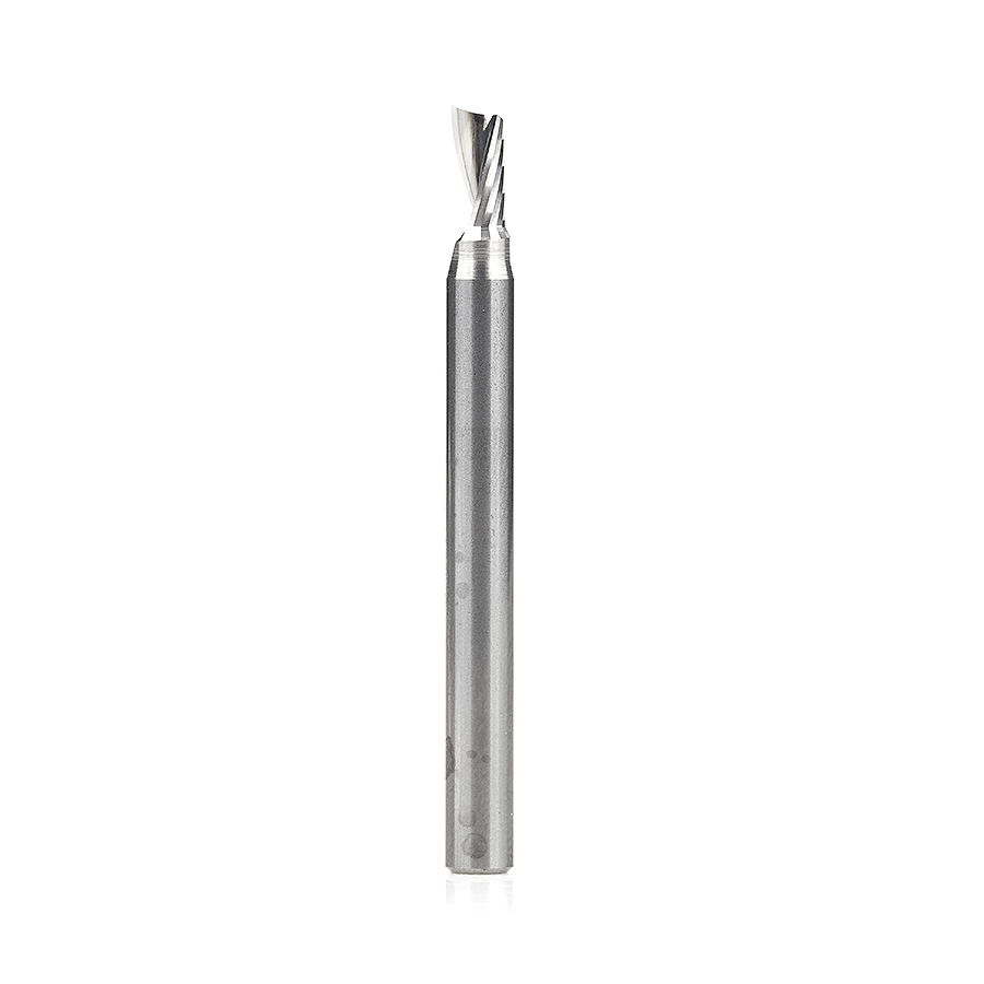Amana 51473 Solid Carbide CNC Spiral 'O' Single Flute, Aluminum Cutting 5/32 Dia x 5/16 x 3/16 Shank x 2 Inch Long Up-Cut Router Bit