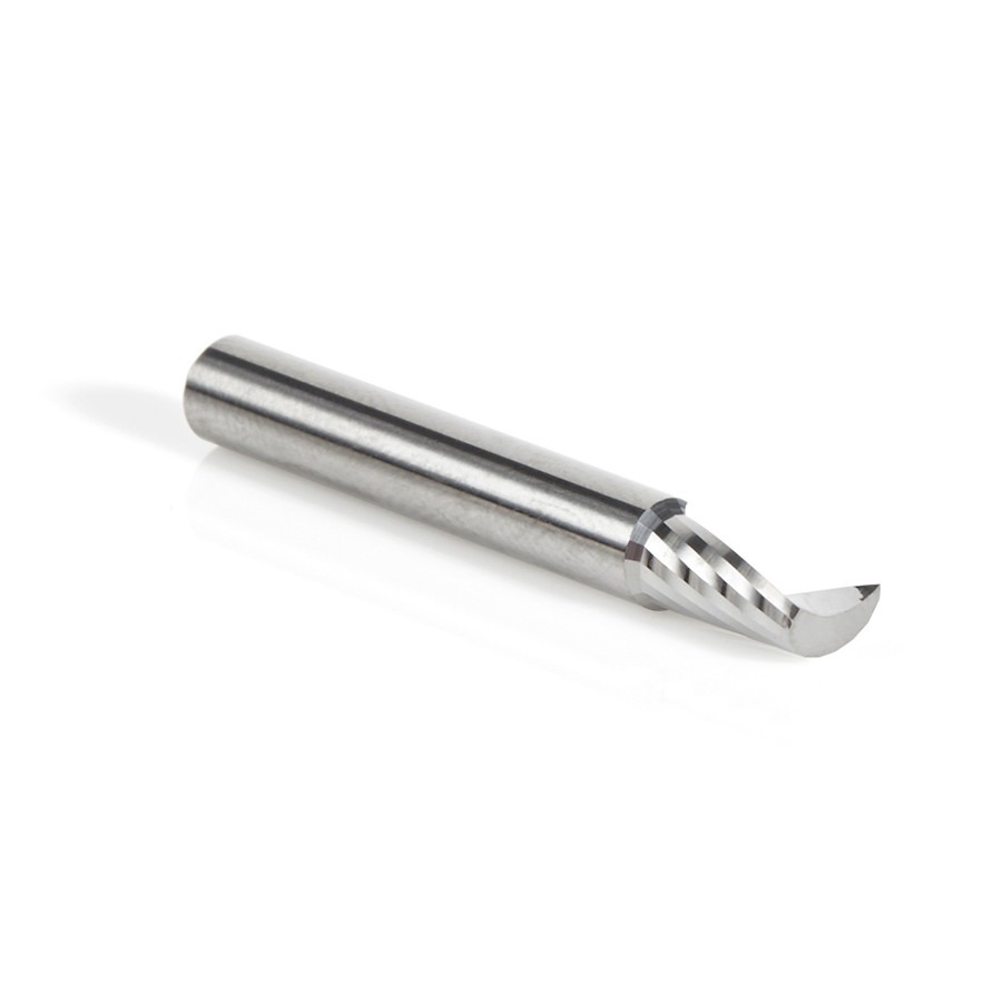 Amana 51475 Solid Carbide CNC Spiral 'O' Single Flute, Aluminum Cutting 3/16 Dia x 3/8 x 3/16 Shank x 1-1/2 Inch Long Up-Cut Router Bit