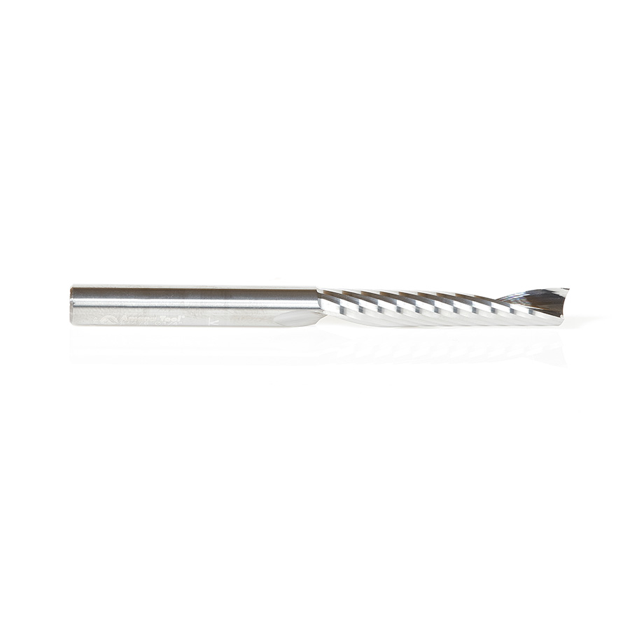 Amana 51476 Solid Carbide CNC Spiral 'O' Flute, Aluminum Cutting 1/4 Dia x 1-1/2 x 1/4 Shank Up-Cut Router Bit