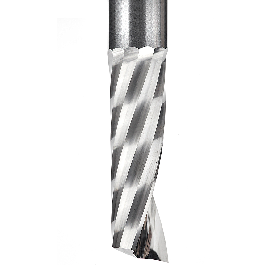 Amana 51489 Solid Carbide CNC Spiral 'O' Single Flute, Aluminum Cutting 1/2 Dia x 1-5/8 x 1/2 Shank x 3-1/2 Inch Long Up-Cut Router Bit