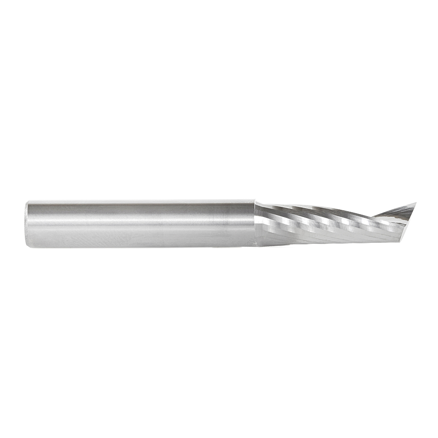Amana 51498 Metric Solid Carbide CNC Spiral 'O' Single Flute, Aluminum Cutting 8mm Dia x 25mm x 8mm Shank x 64mm Long Up-Cut Router Bit