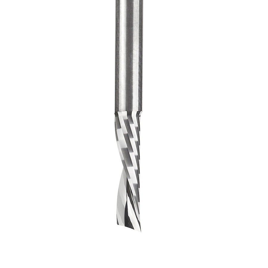 Amana 51510 Solid Carbide CNC Spiral 'O' Flute, Plastic Cutting 1/8 Dia x 1/2 x 1/8 Shank Down-Cut