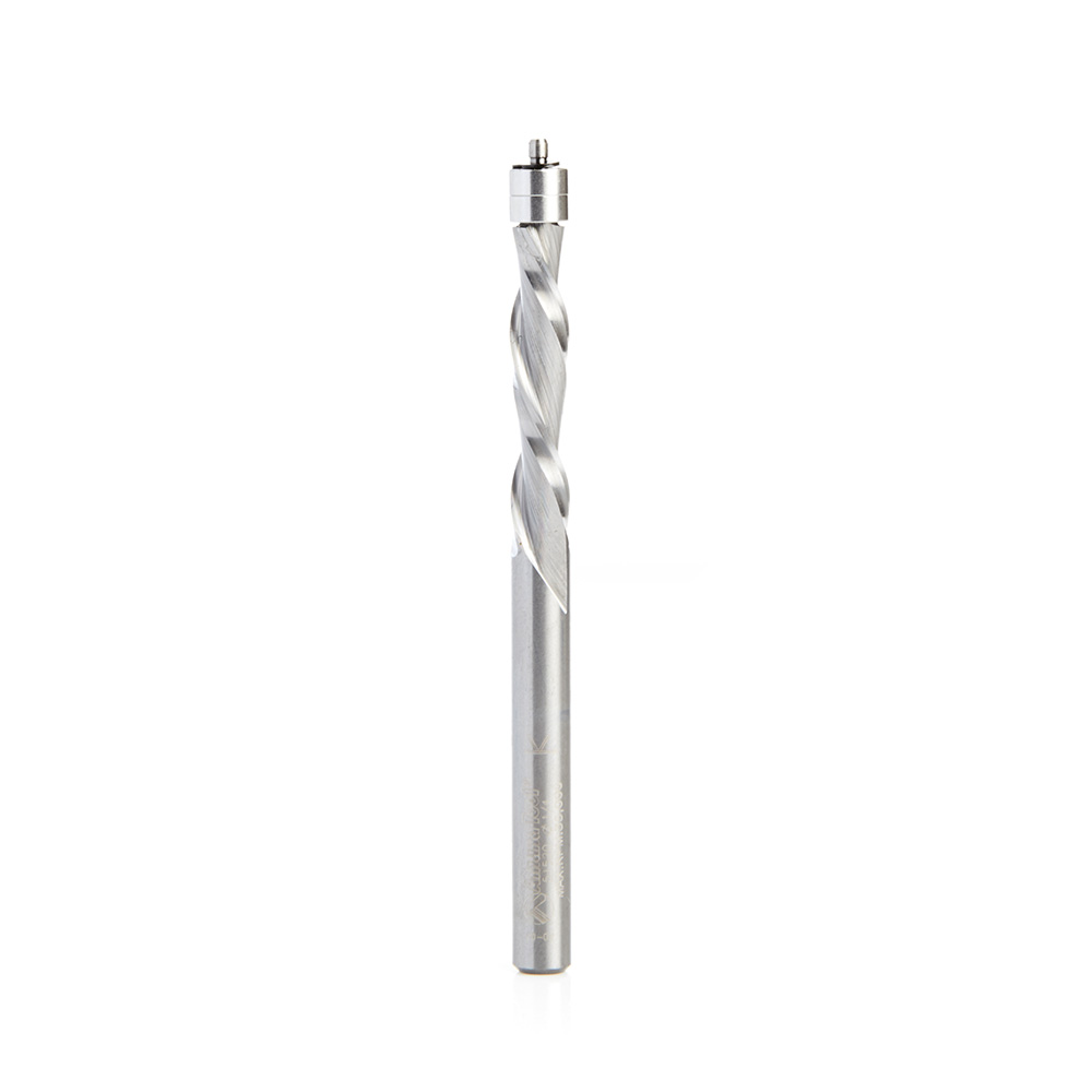 Amana 51520 Solid Carbide Aluminum Cutting Flush Trim Spiral Down-Cut 1/4 Dia x 1-1/4 x 1/4 Inch Shank