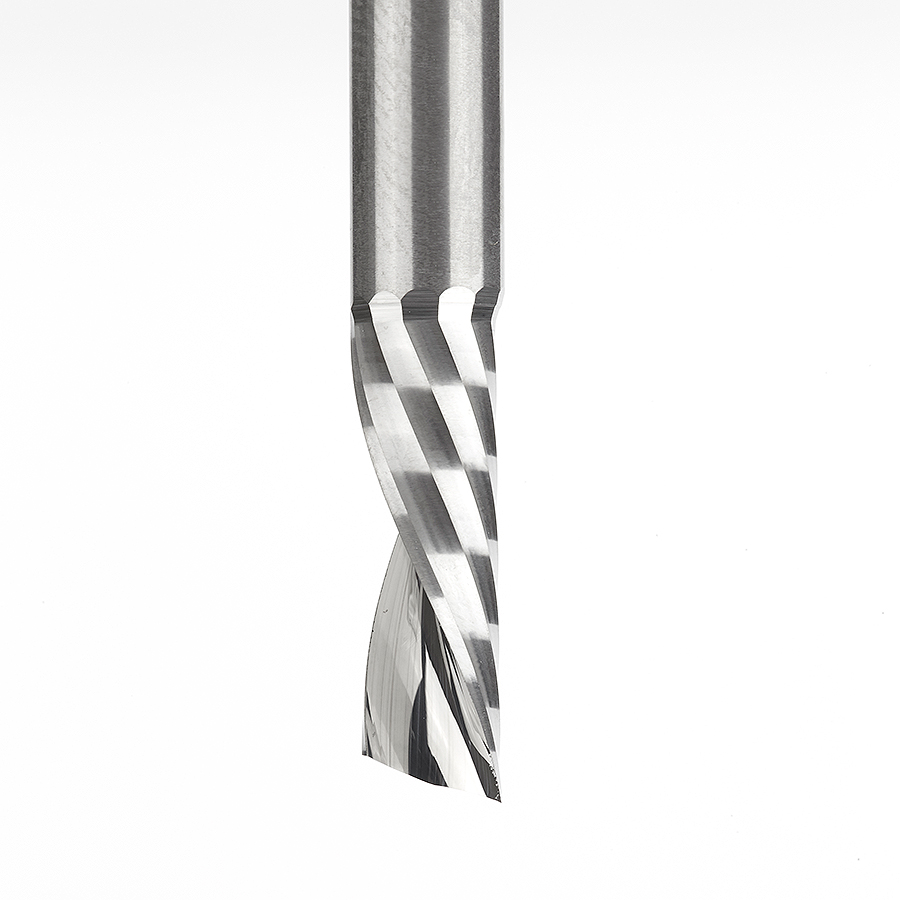 Amana 51524 Solid Carbide CNC Spiral 'O' Flute, Plastic Cutting 1/4 Dia x 3/4 x 1/4 Inch Shank Down-Cut