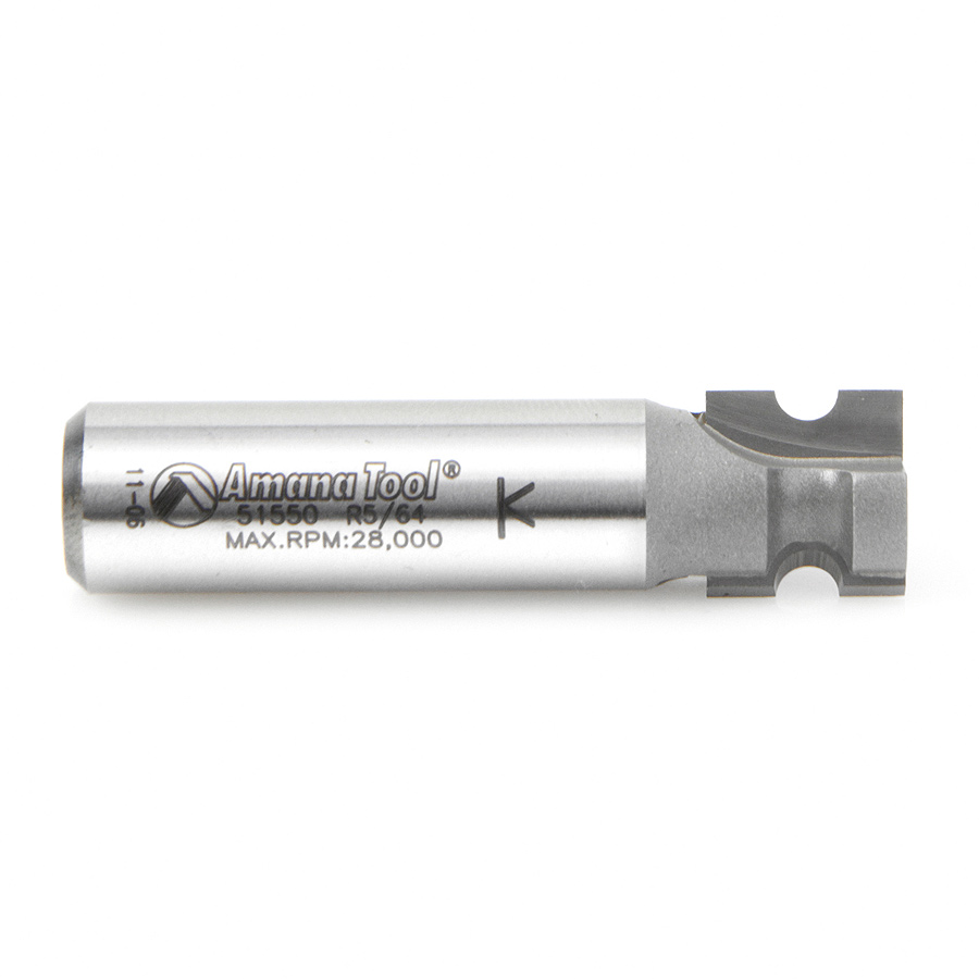 Amana 51550 Carbide Tipped Bullnose 5/64 Radius x 17/32 Dia x 1/2 x 1/2 Inch Shank