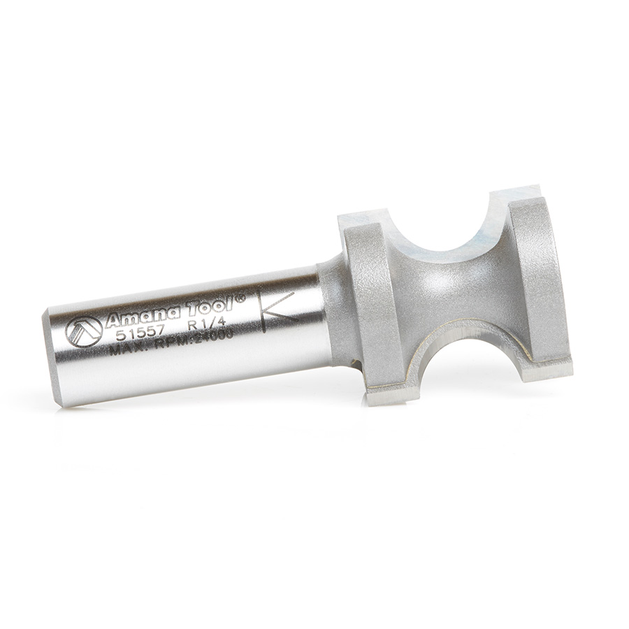 Amana 51557 Carbide Tipped Bullnose 1/4 Radius x 1 Dia x 1 x 1/2 Inch Shank