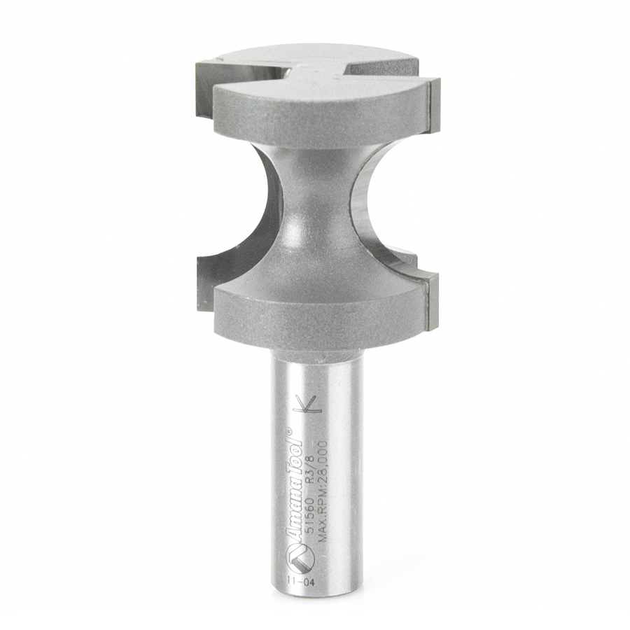Amana 51560 Carbide Tipped Bullnose 3/8 Radius x 1-3/8 Dia x 1-27/64 x 1/2 Inch Shank