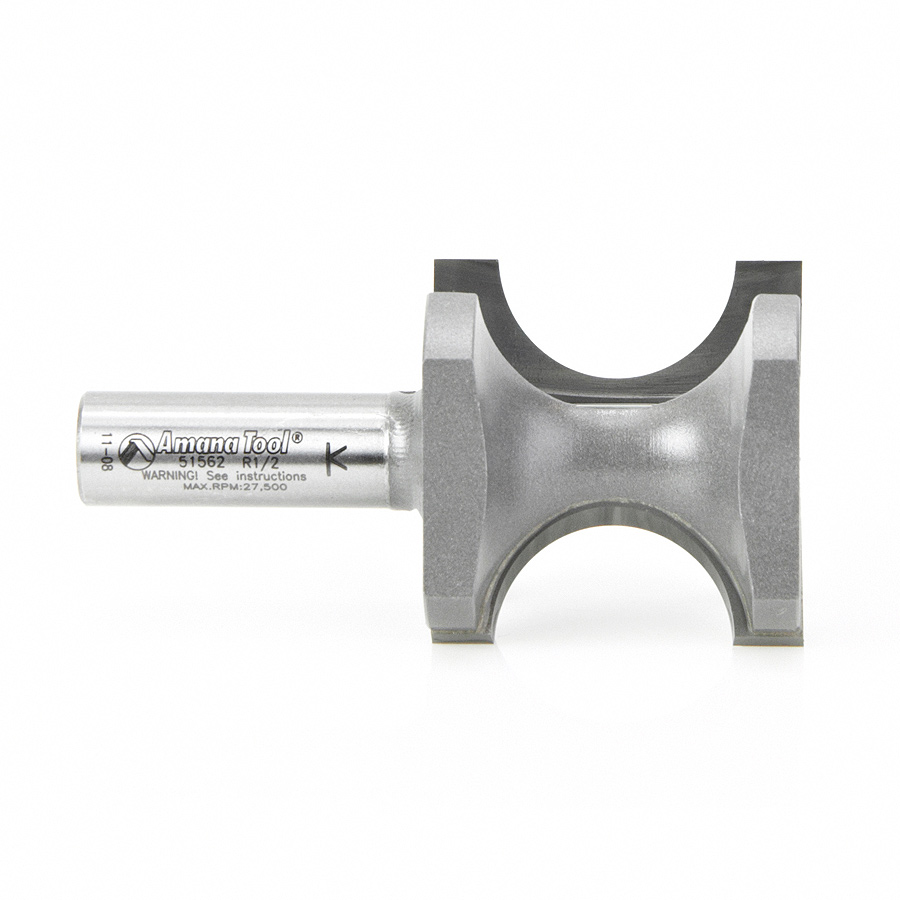 Amana 51562 Carbide Tipped Bullnose 1/2 Radius x 1-11/16 Dia x 1-9/16 x 1/2 Inch Shank