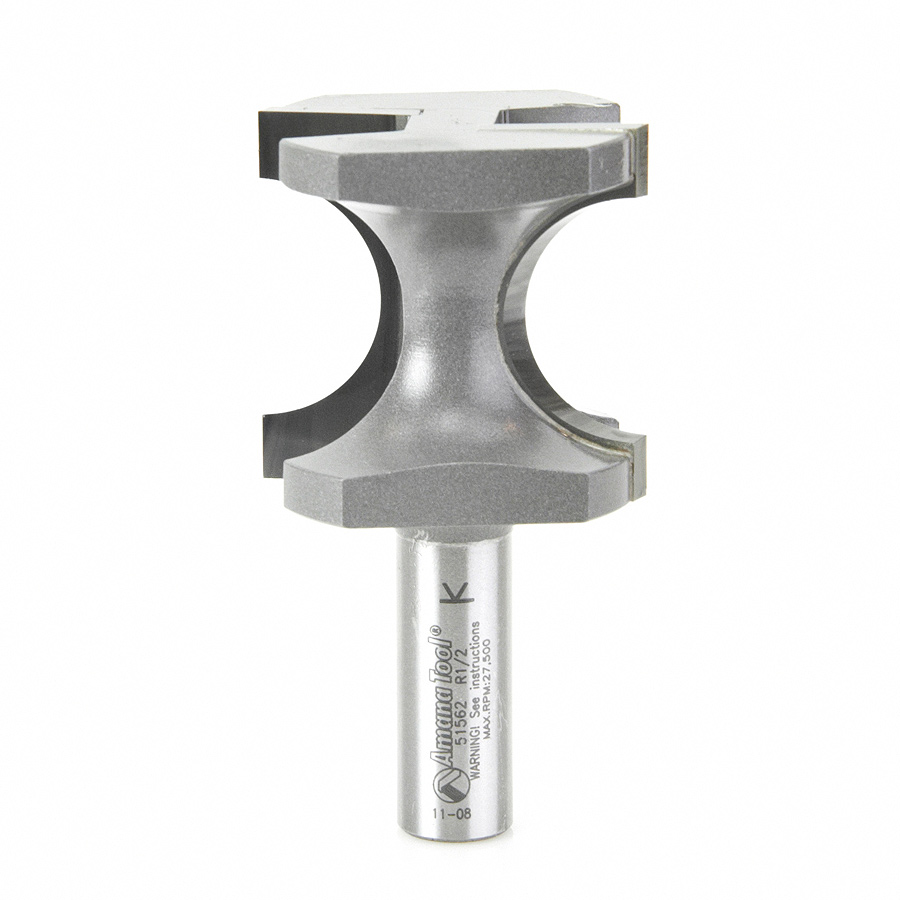 Amana 51562 Carbide Tipped Bullnose 1/2 Radius x 1-11/16 Dia x 1-9/16 x 1/2 Inch Shank