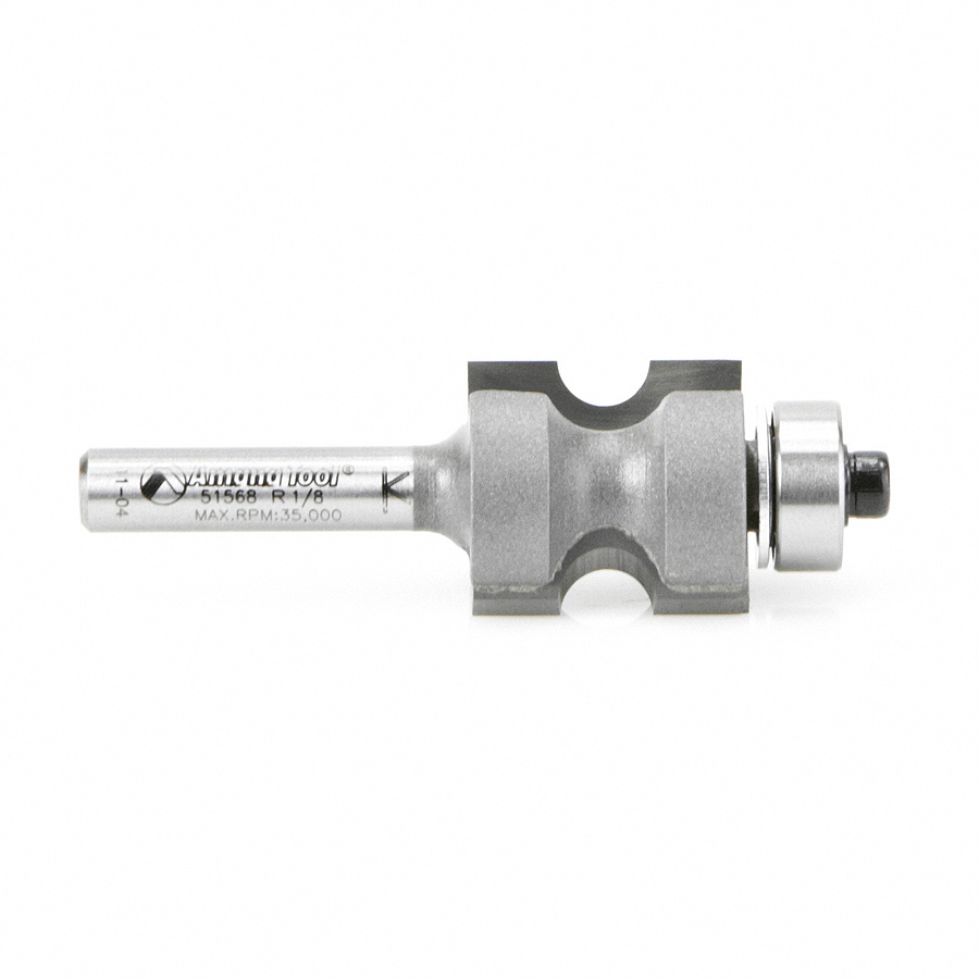Amana 51568 Carbide Tipped Bullnose 1/8 Radius x 3/4 Dia x 3/4 x 1/4 Inch Shank