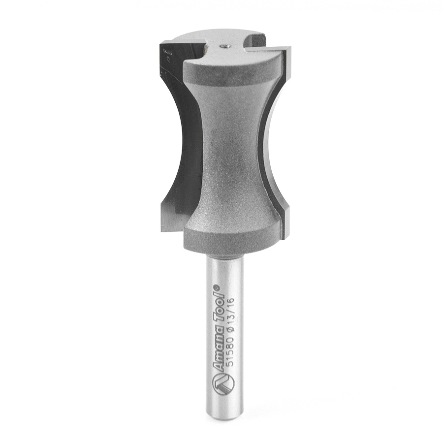 Amana 51580 Carbide Tipped Convex Edging 23/32 Radius x 13/16 Dia x 1-1/4 x 1/4 Inch Shank
