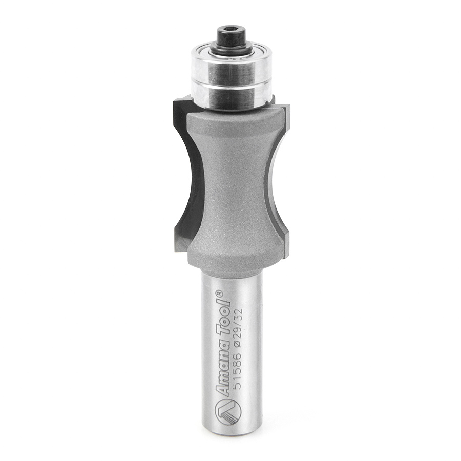 Amana 51586 Carbide Tipped Convex Edging 23/32 Radius x 29/32 Dia x 1-1/4 x 1/2 Inch Shank