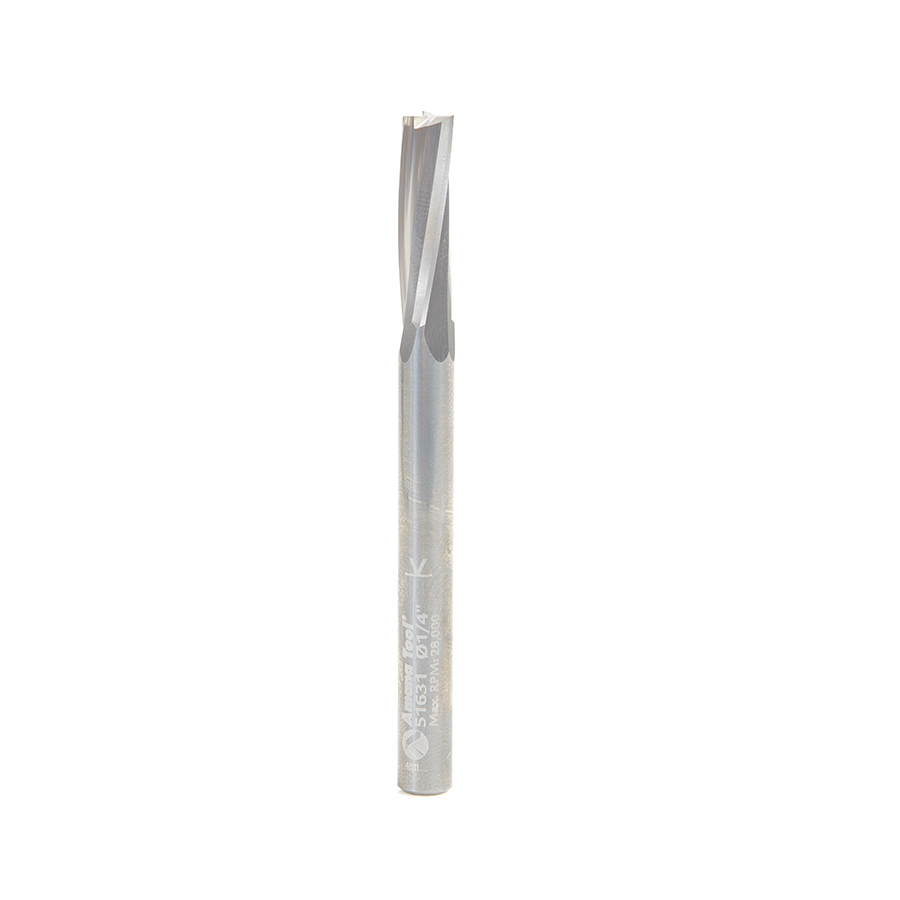 Amana 51631 Solid Carbide Spiral Finisher 1/4 Dia x 7/8 x 1/4 Shank Up-Cut Router Bit