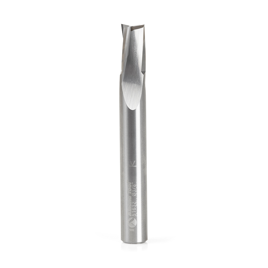 Amana 51632 Solid Carbide Spiral Finisher 3/8 Dia x 5/8 x 3/8 Shank Up-Cut Router Bit