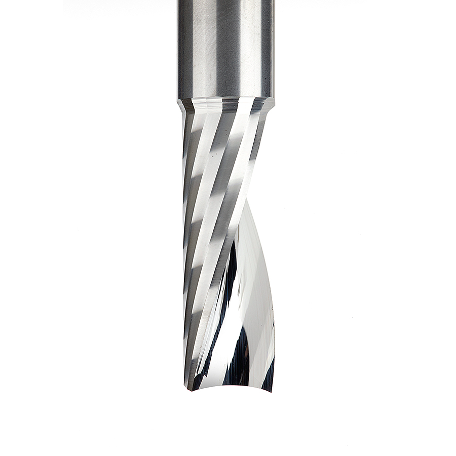 Amana 51644 Solid Carbide CNC Spiral 'O' Single Flute, Aluminum Cutting 1/2 Dia x 1-3/8 x 1/2 Shank x 3-1/2 Inch Long Up-Cut Router Bit
