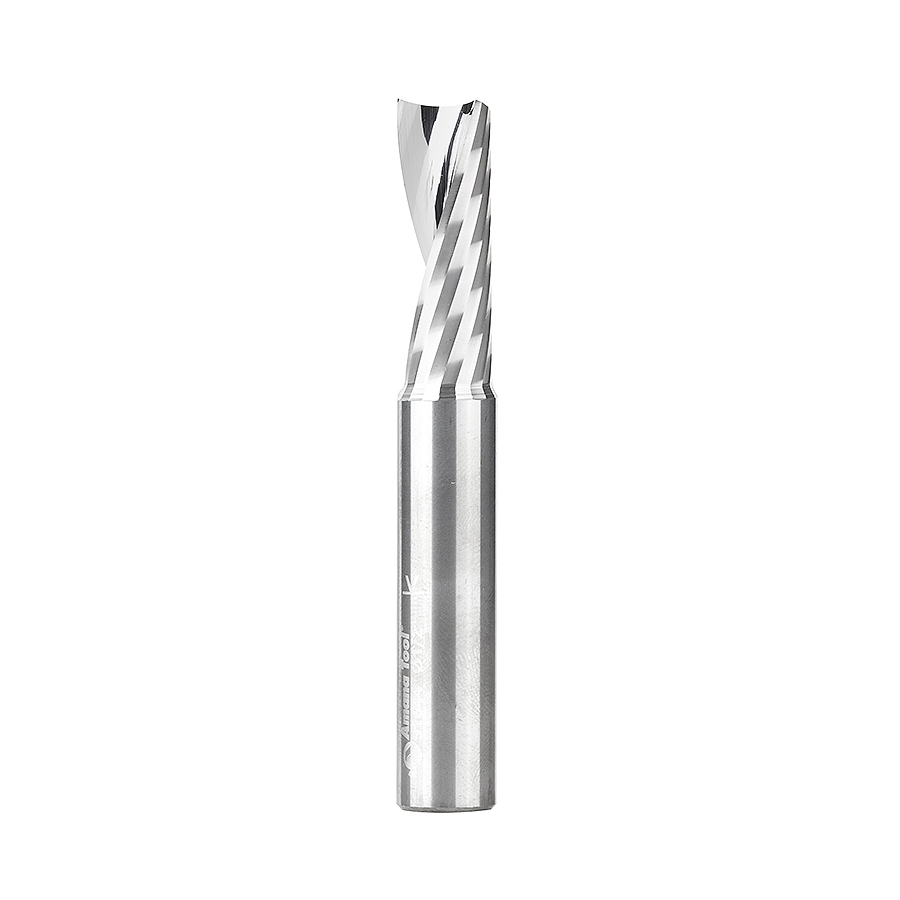 Amana 51644 Solid Carbide CNC Spiral 'O' Single Flute, Aluminum Cutting 1/2 Dia x 1-3/8 x 1/2 Shank x 3-1/2 Inch Long Up-Cut Router Bit