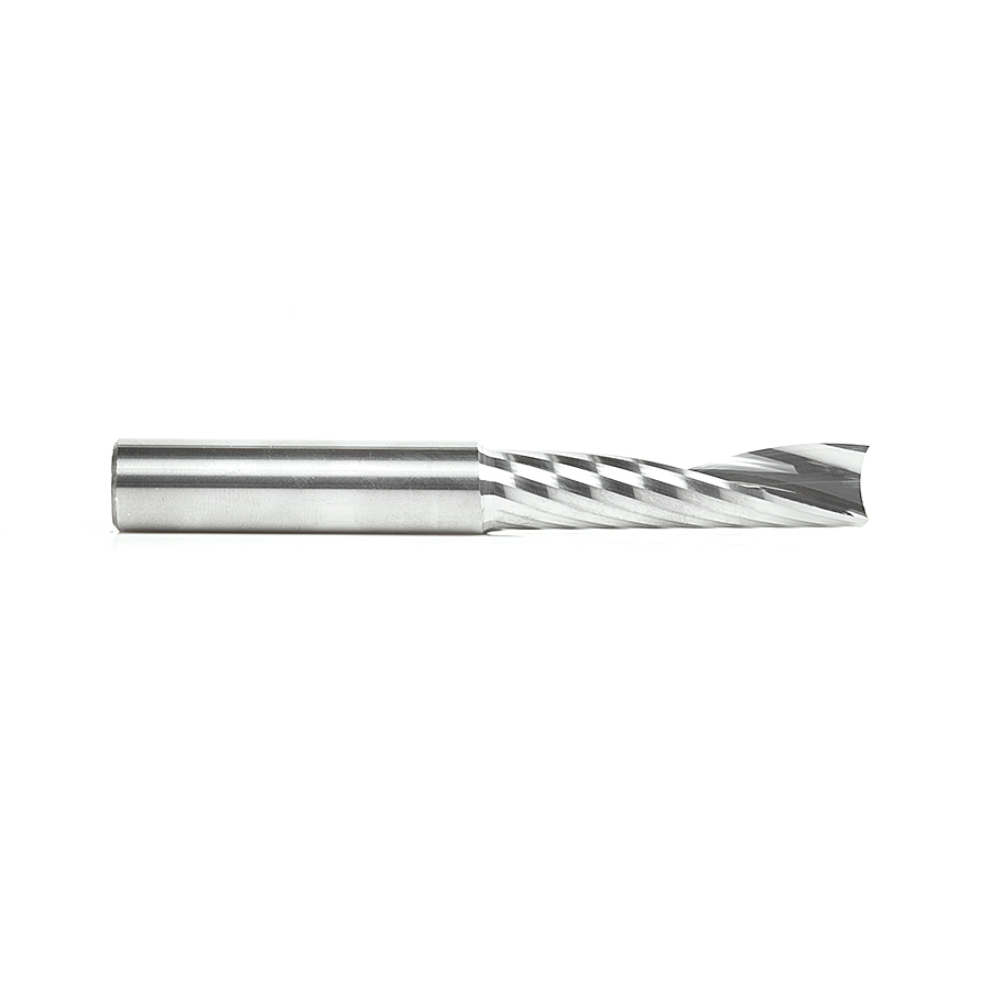 Amana 51648 Solid Carbide CNC Spiral 'O' Single Flute, Plastic Cutting 1/2 Dia x 2 x 1/2 Shank x 4 Inch Long Up-Cut Router Bit