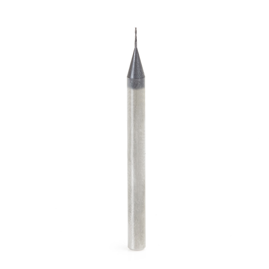 Amana 51661 AlTiN Coated CNC Steel, Stainless Steel & Composite Square Mini End Mill 0.015 Dia x 0.045 x 1/8 Shank