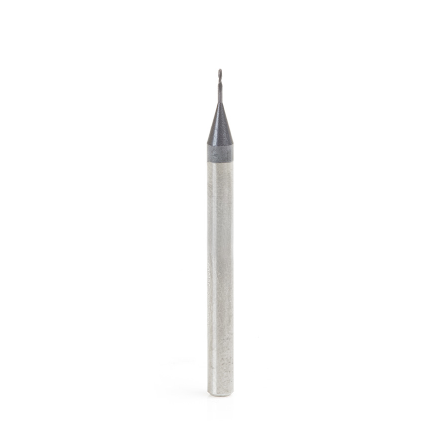 Amana 51662 AlTiN Coated CNC Steel, Stainless Steel & Composite Square Mini End Mill 0.020 Dia x 0.060 x 1/8 Shank