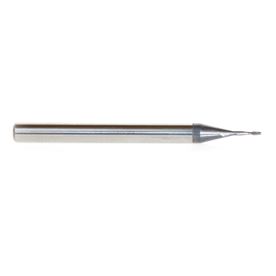 Amana 51663 AlTiN Coated CNC Steel, Stainless Steel & Composite Square Mini End Mill 0.025 Dia x 0.075 x 1/8 Shank