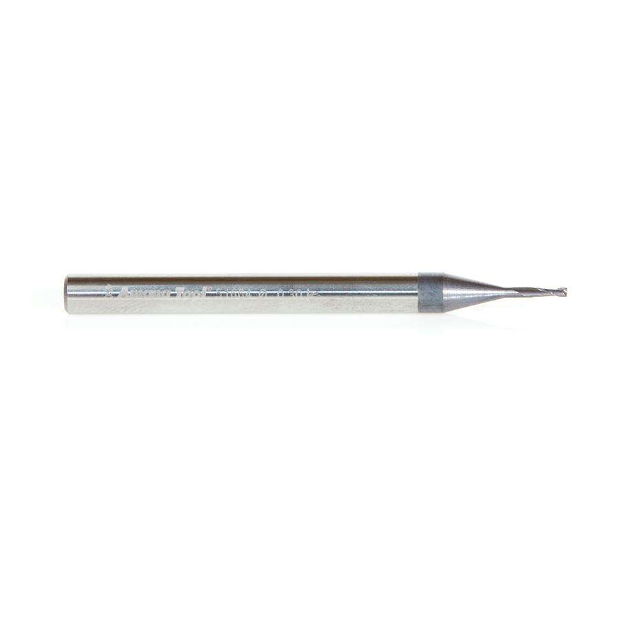 Amana 51664 AlTiN Coated CNC Steel, Stainless Steel & Composite Square Mini End Mill 0.030 Dia x 0.090 x 1/8 Shank