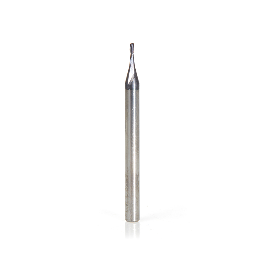 Amana 51666 AlTiN Coated CNC Steel, Stainless Steel & Composite Square Mini End Mill 0.040 Dia x 0.120 x 1/8 Shank