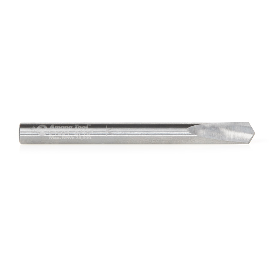 Amana 51684 CNC Solid Carbide 118 Degree Point Spade Drill 3/16 Dia x 9/16 x 3/16 Shank Router Bit