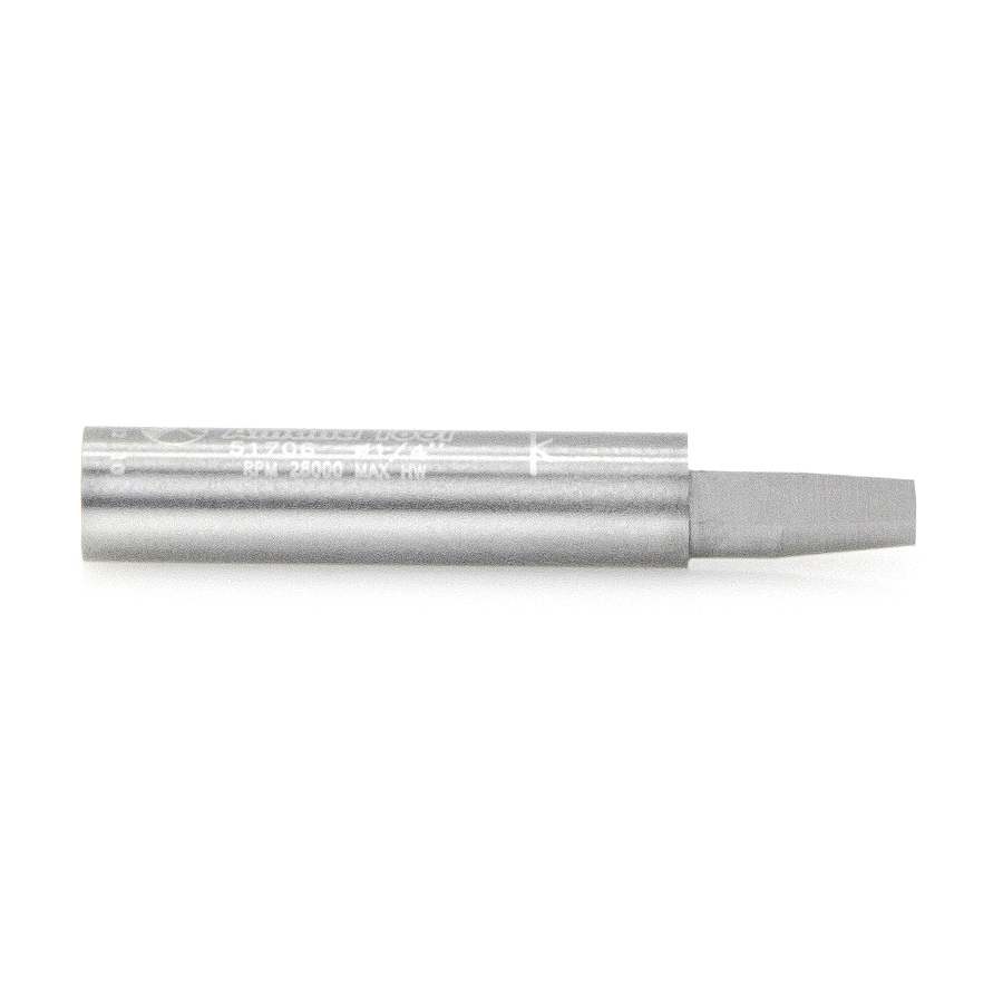 Amana 51706 Carbide Tipped Combination Flush & Bevel Trimmer 1/4 Dia x 3/8 x 1/4 Inch Shank Single-Flute