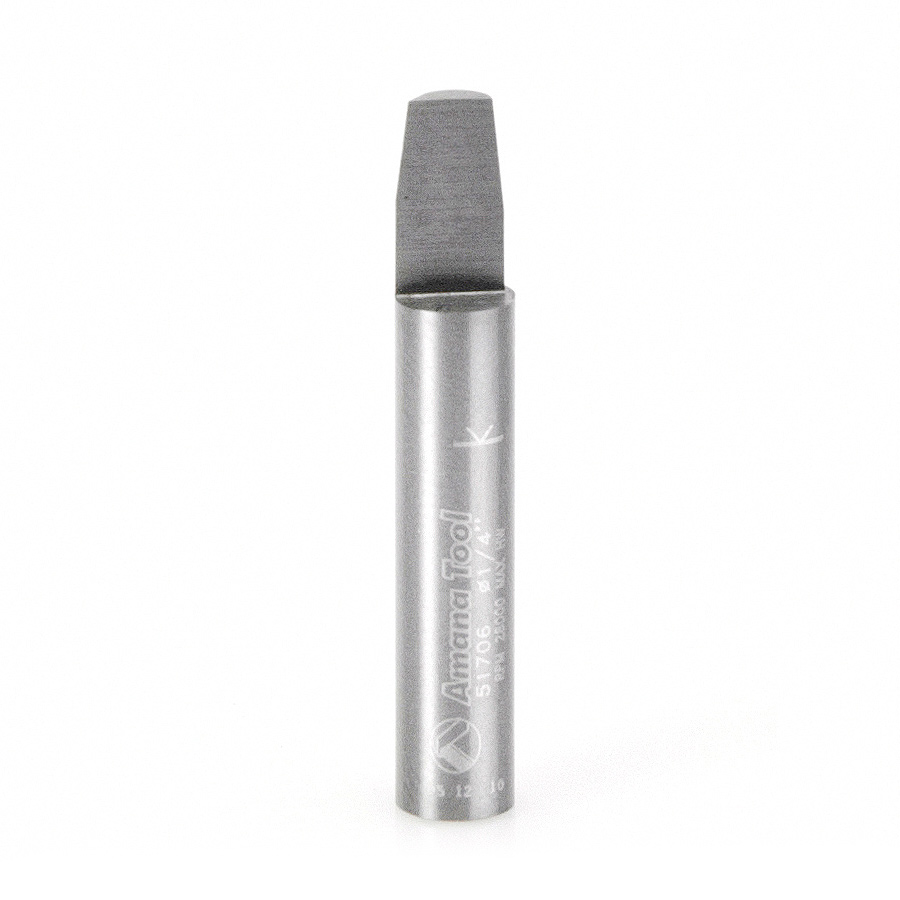 Amana 51706 Carbide Tipped Combination Flush & Bevel Trimmer 1/4 Dia x 3/8 x 1/4 Inch Shank Single-Flute