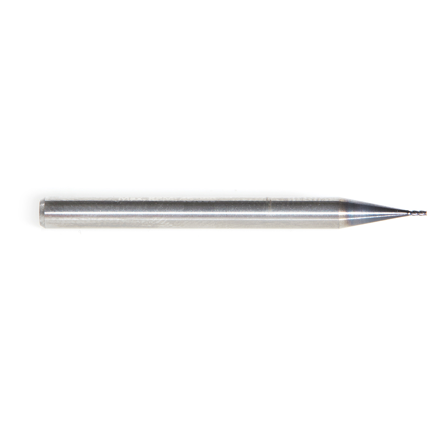 Amana 51721 AlTiN Coated CNC Steel, Stainless Steel & Composite Square Mini End Mill 0.020 Dia x 0.060 x 1/8 Shank
