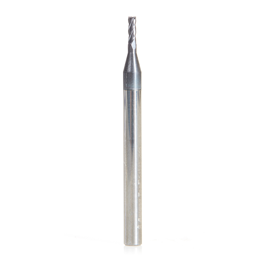 Amana 51728 AlTiN Coated CNC Steel, Stainless Steel & Composite Square Mini End Mill 0.055 Dia x 0.267 x 1/8 Shank