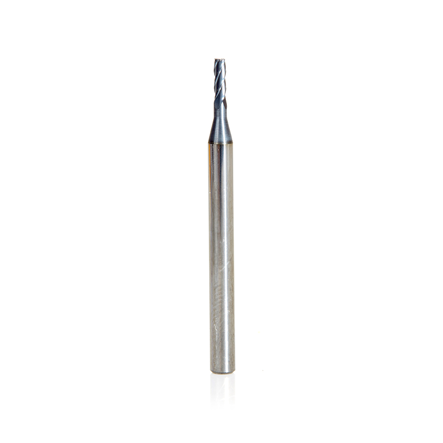 Amana 51729 AlTiN Coated CNC Steel, Stainless Steel & Composite Square Mini End Mill 0.060 Dia x 0.360 x 1/8 Shank