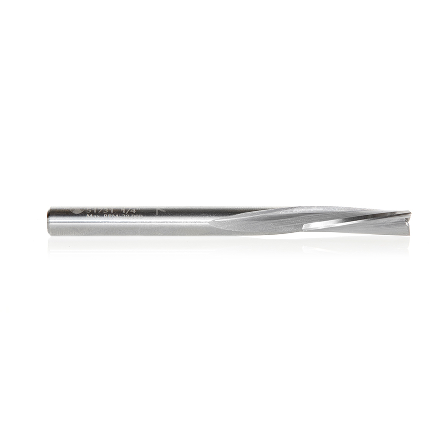 Amana 51731 Solid Carbide Spiral Finisher 1/4 Dia x 7/8 x 1/4 Shank Down-Cut Router Bit