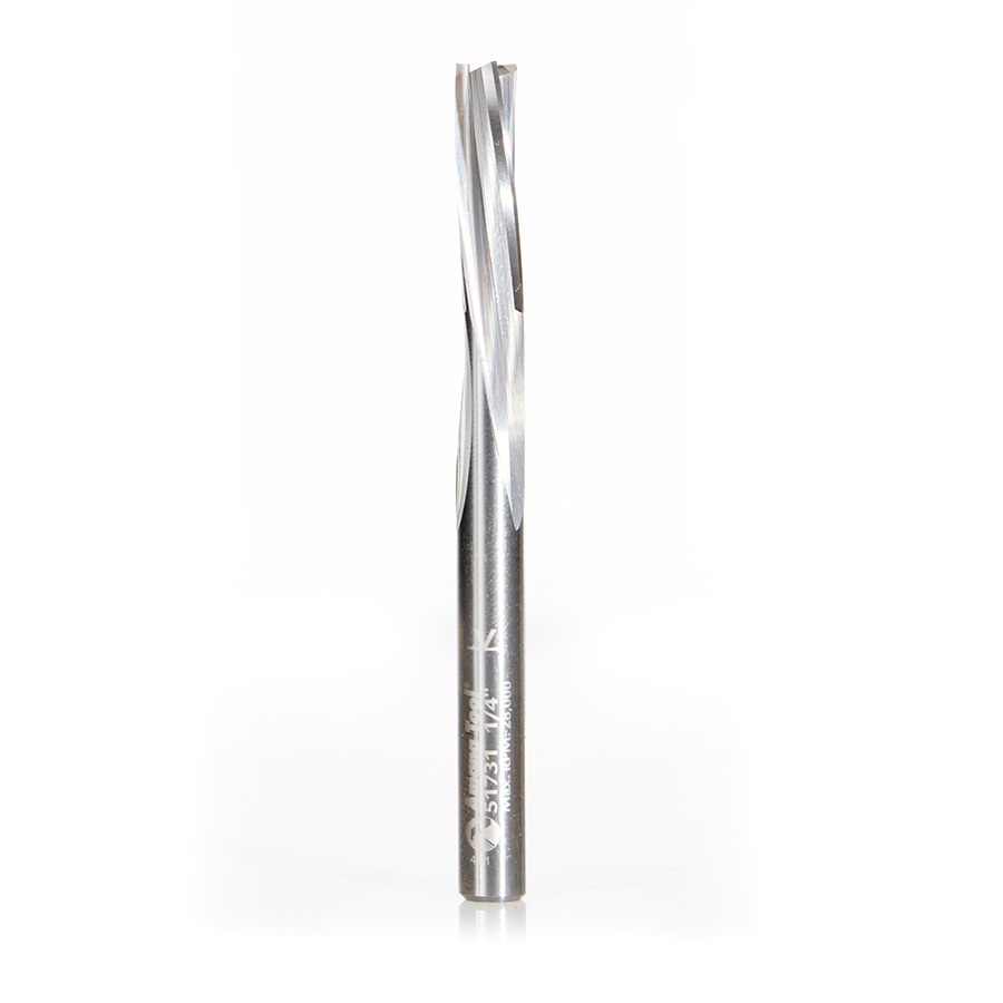 Amana 51731 Solid Carbide Spiral Finisher 1/4 Dia x 7/8 x 1/4 Shank Down-Cut Router Bit