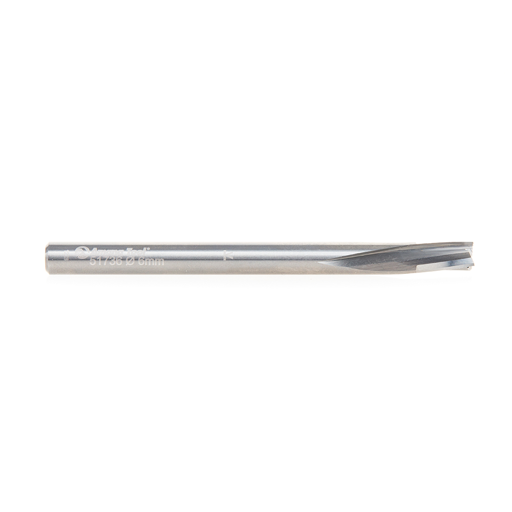 Amana 51736 Solid Carbide Spiral Finisher 6mm Dia x 9.5mm x 6mm Shank Down-Cut Router Bit