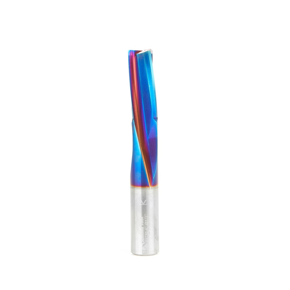 Amana 51737-K Solid Carbide Spektra, Extreme Tool Life Coated Spiral Finisher 1/2 Dia x 1-1/8 x 1/2 Shank Down-Cut Router Bit