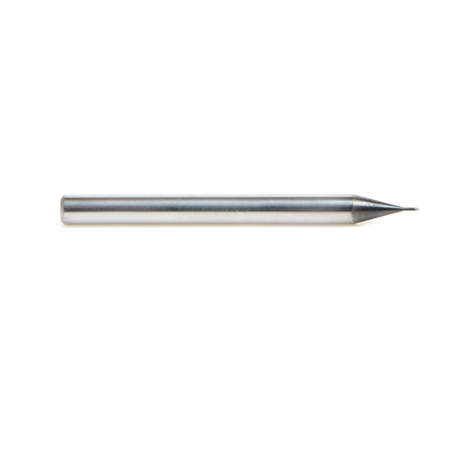 Amana 51750 AlTiN Coated CNC Steel, Stainless Steel & Composite Ball End Mini Mill 0.010 Dia x 0.030 x 1/8 Shank