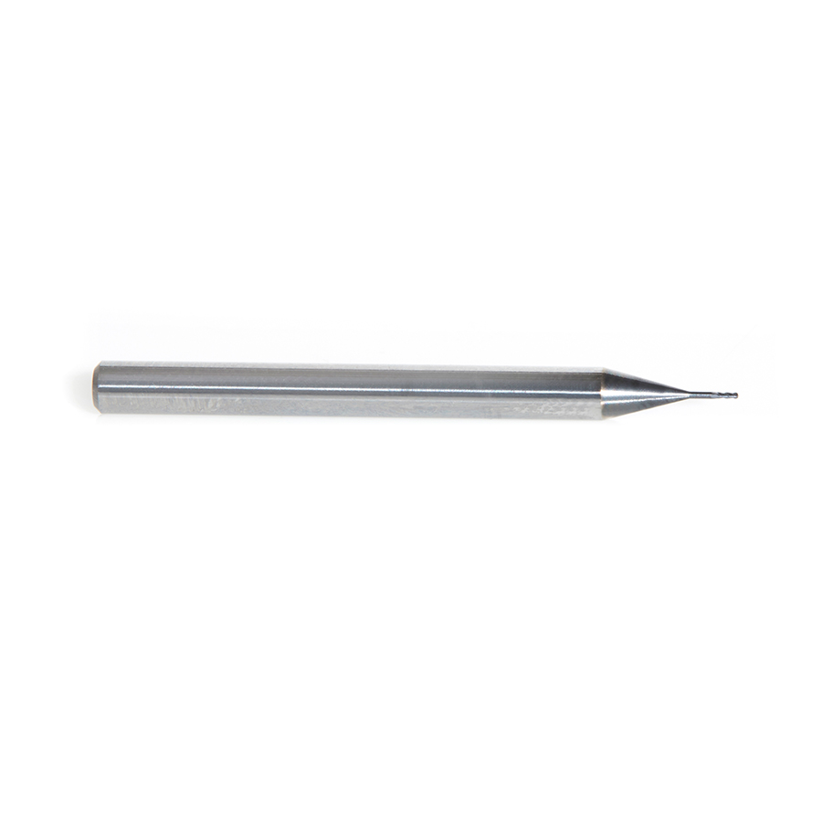 Amana 51751 AlTiN Coated CNC Steel, Stainless Steel & Composite Ball End Mini Mill 0.015 Dia x 0.045 x 1/8 Shank