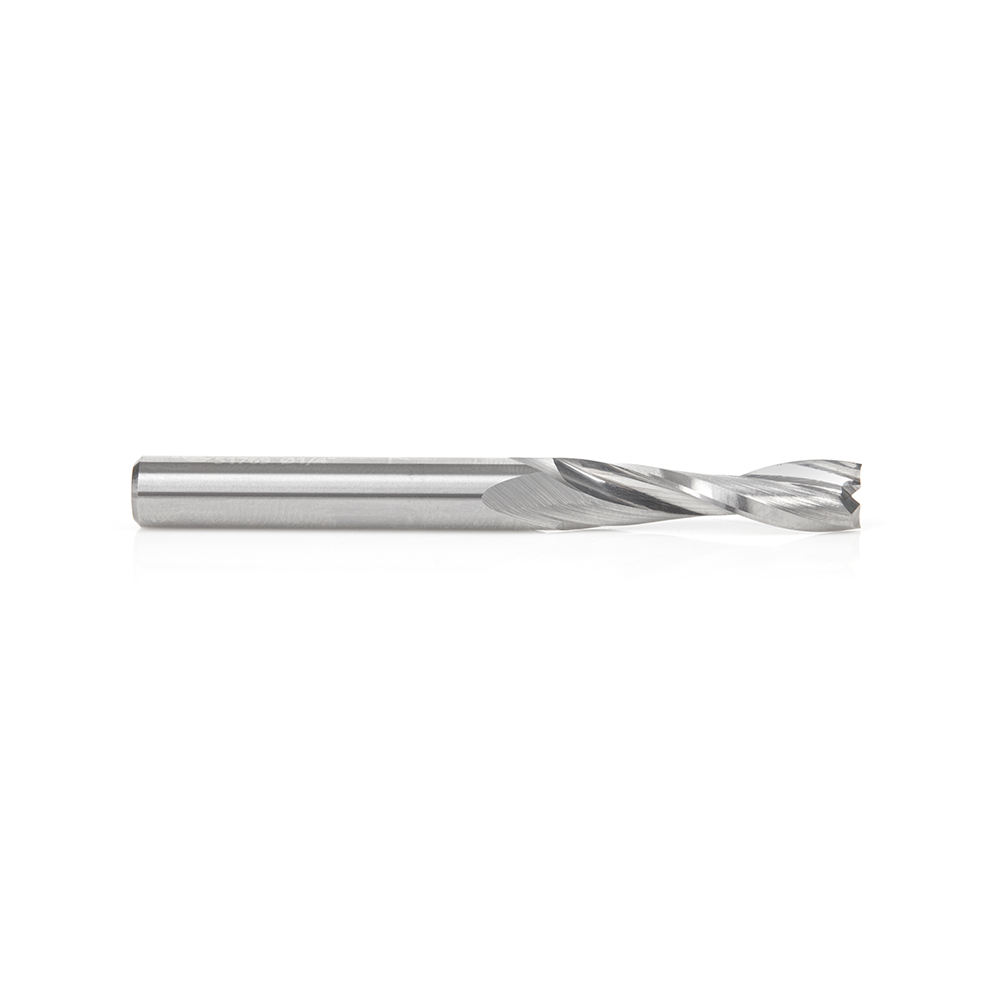 Amana 51769 Solid Carbide CNC Spiral Double 'O' Flute, Plastic Cutting 1/4 Dia x 1 x 1/4 Shank x 2-1/2 Inch Long Up-Cut Router Bit