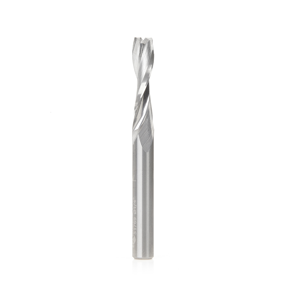 Amana 51769 Solid Carbide CNC Spiral Double 'O' Flute, Plastic Cutting 1/4 Dia x 1 x 1/4 Shank x 2-1/2 Inch Long Up-Cut Router Bit
